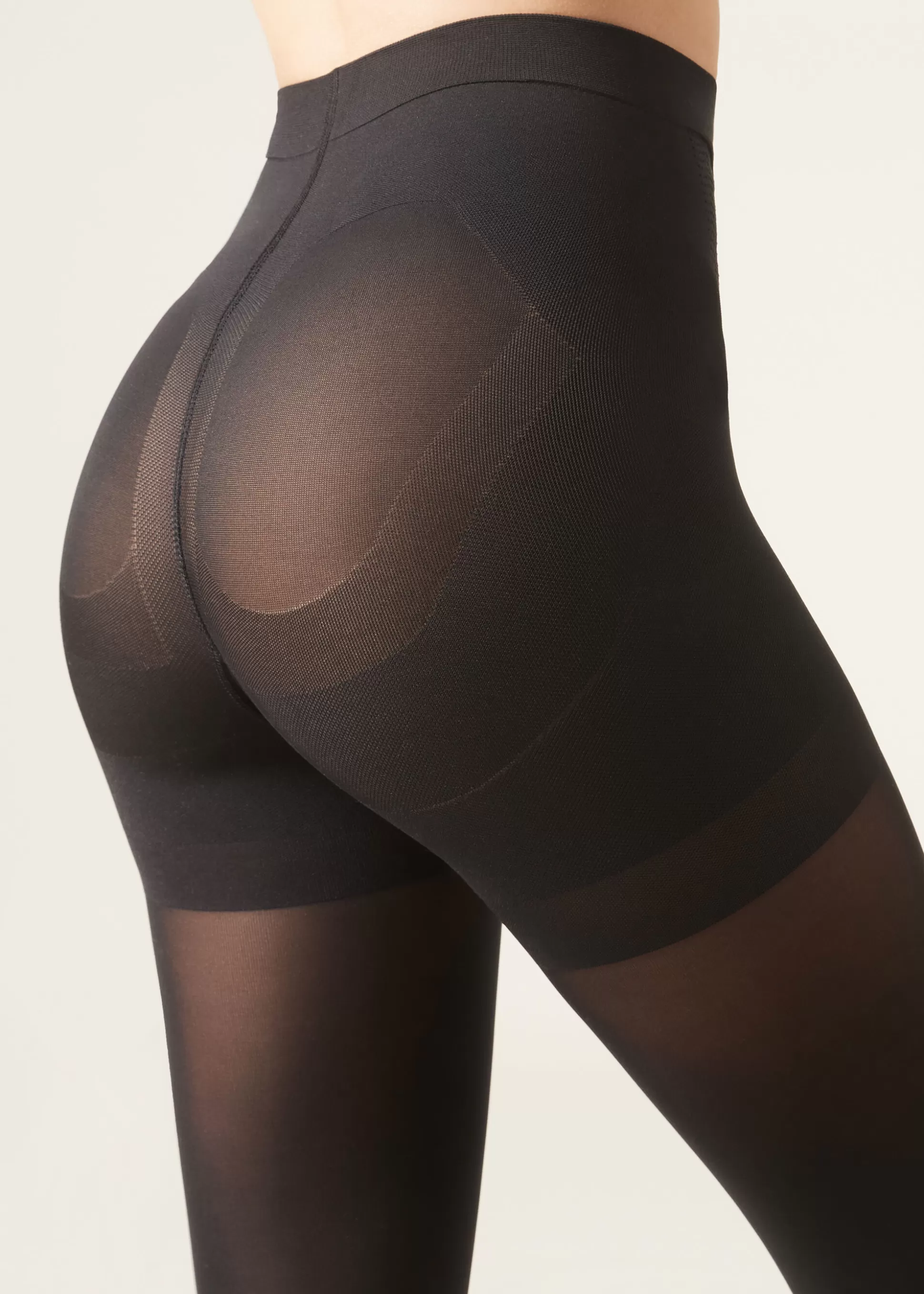 Pantis Tupidos-Calzedonia Pantis Tupidos 50 Deniers Strong Sculpt Nero