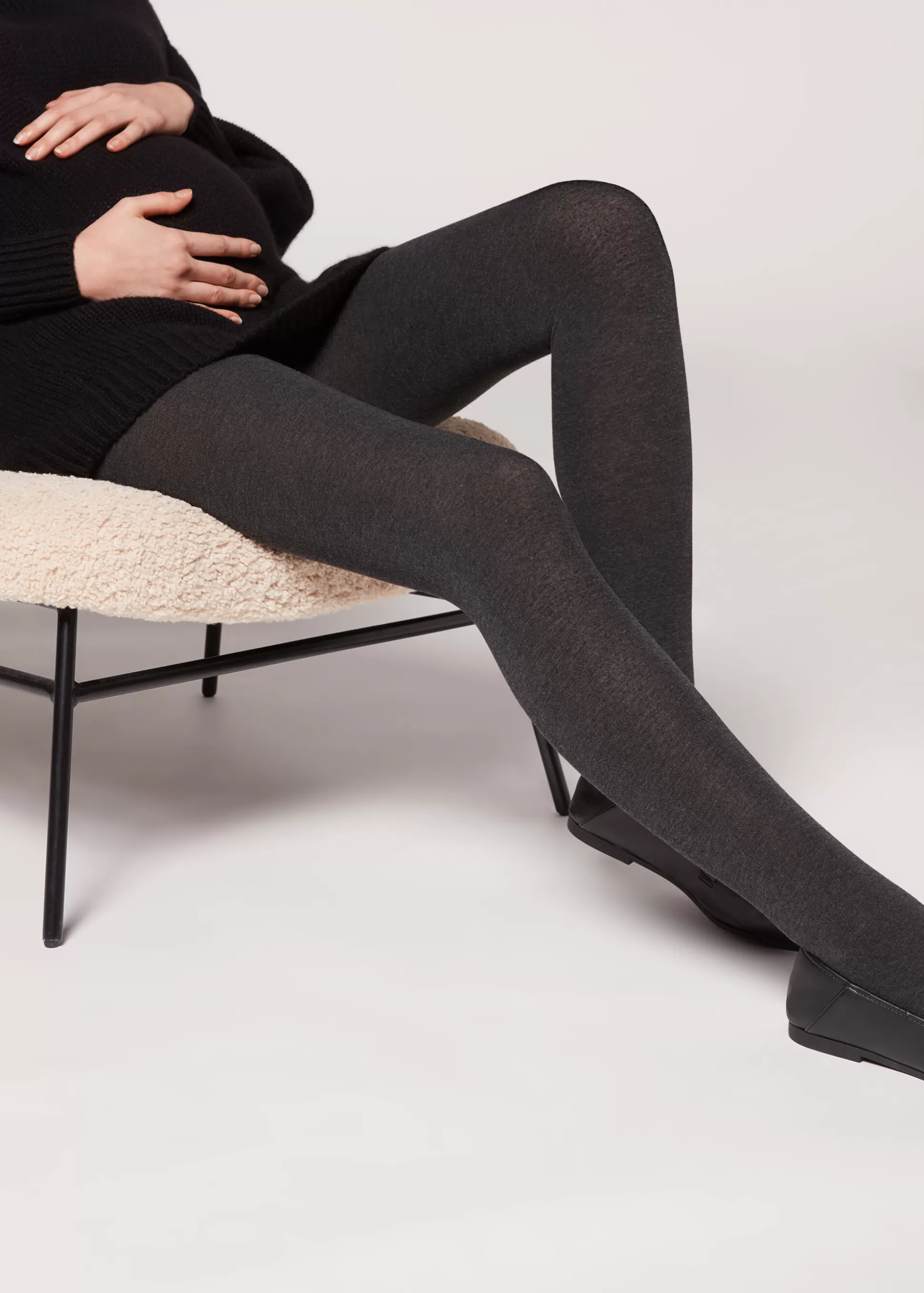 Premamá | Pantis Tupidos-Calzedonia Pantis Tupidos Premamá con Cashmere Grigiomélangescuro