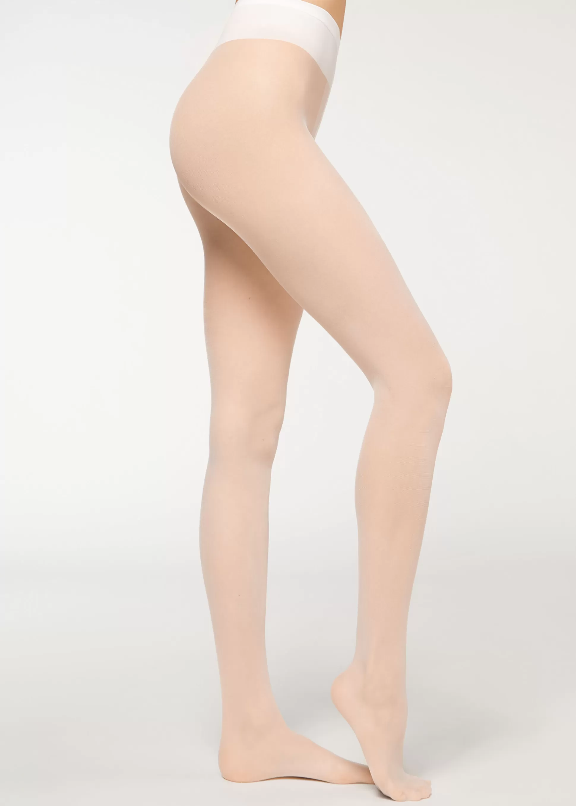 Pantis Transparentes-Calzedonia Pantis Veladas 20 Deniers Blanco