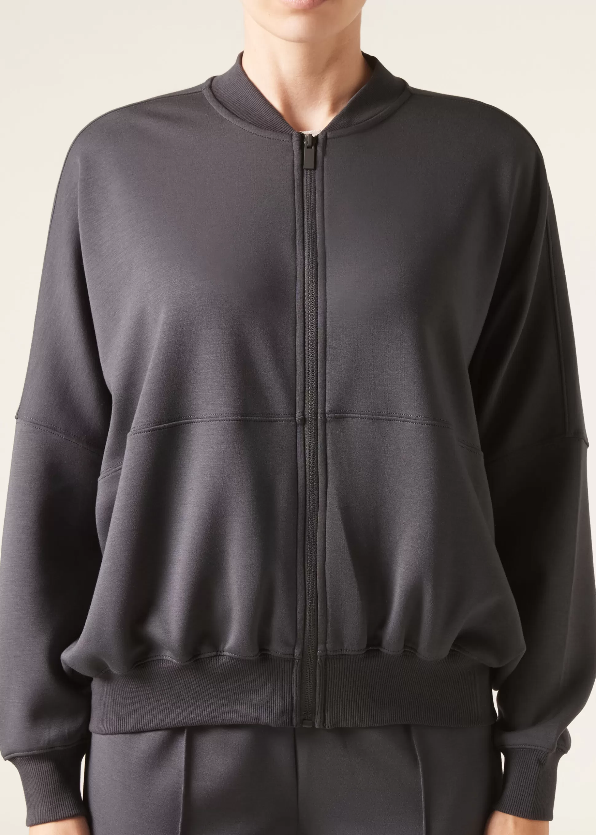 Tops Y Sudaderas Tops Y Sudaderas-Calzedonia Sudadera Con Cremallera Grisdelav�