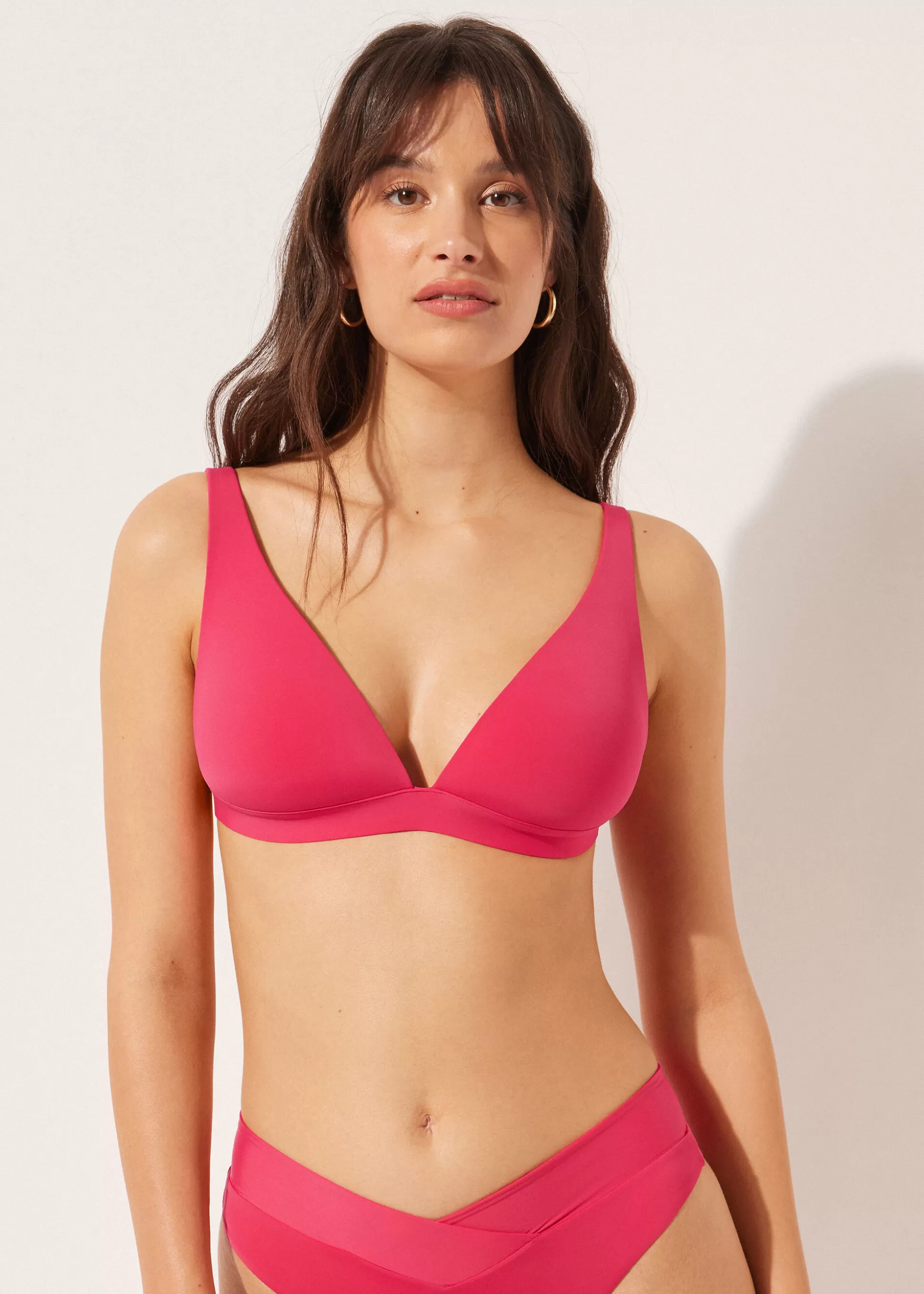 Bikini | Tops Bikini-Calzedonia Triángulo Ligeramente Relleno Bikini Indonesia Indonesiasunsetmagenta