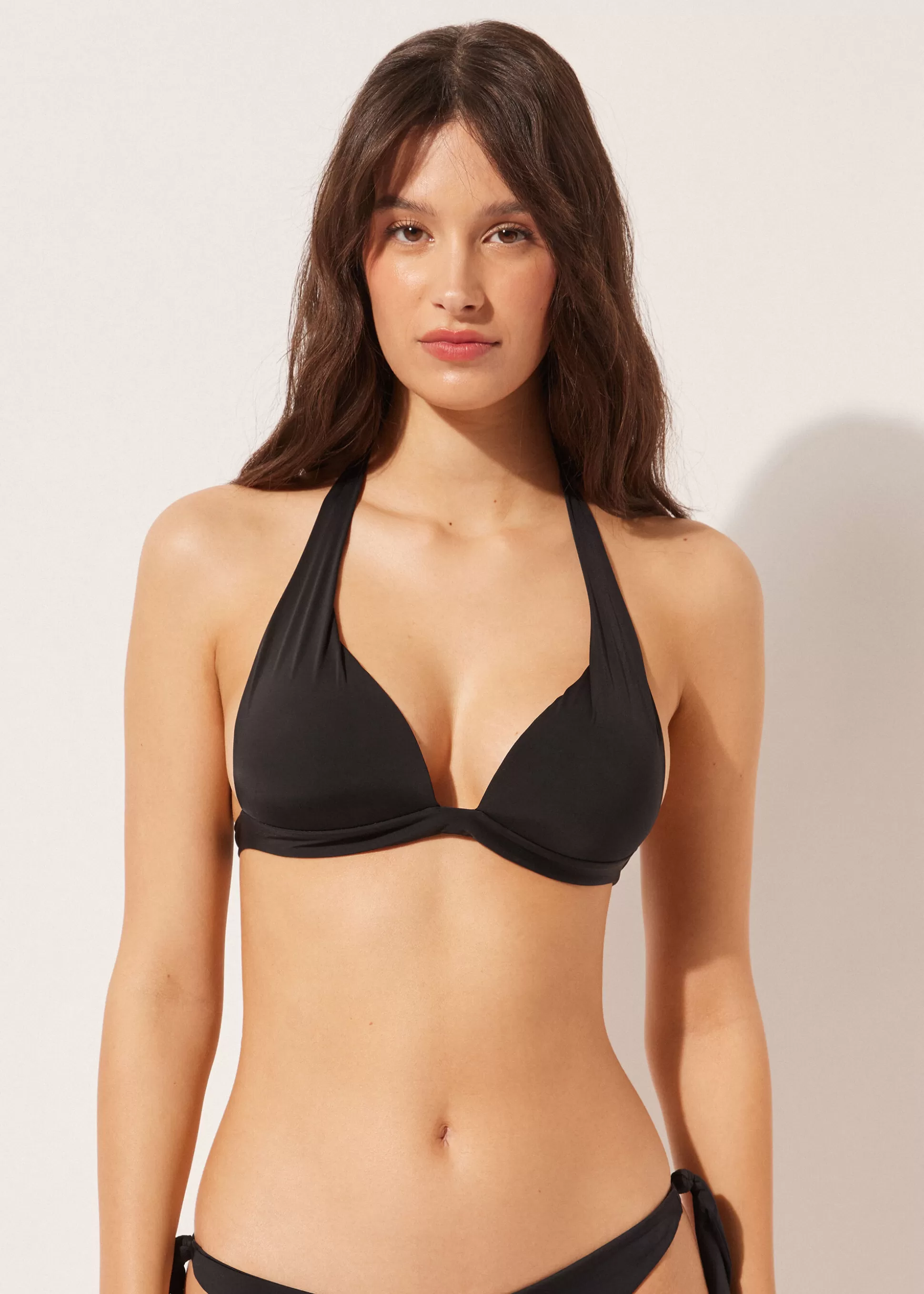 Bikini | Tops Bikini-Calzedonia Triángulo Relleno Gradual Bikini Indonesia Negroindonesia