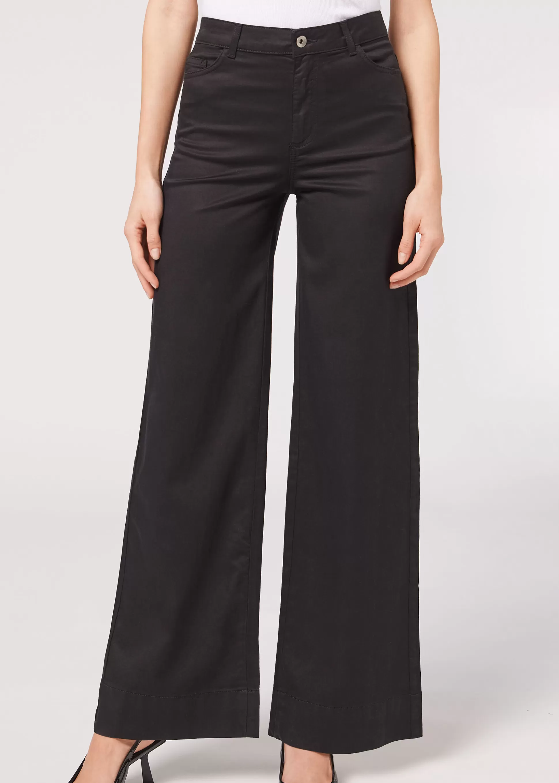 Vaqueros | Pantalones-Calzedonia Vaqueros Palazzo Eco