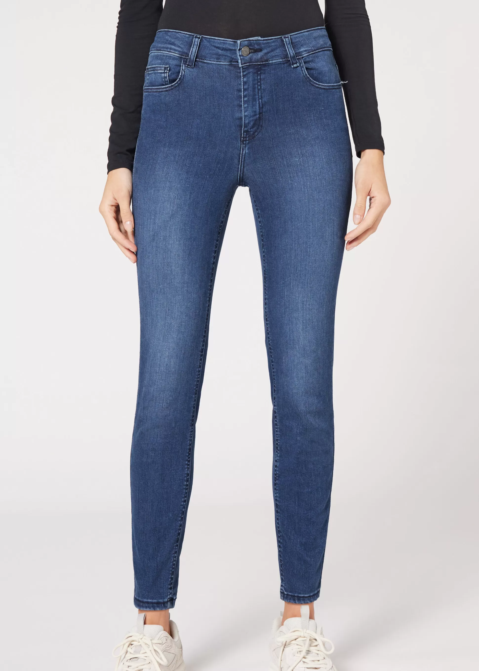 Vaqueros-Calzedonia Vaqueros Super Skinny Ultra Stretch Azulvaquero